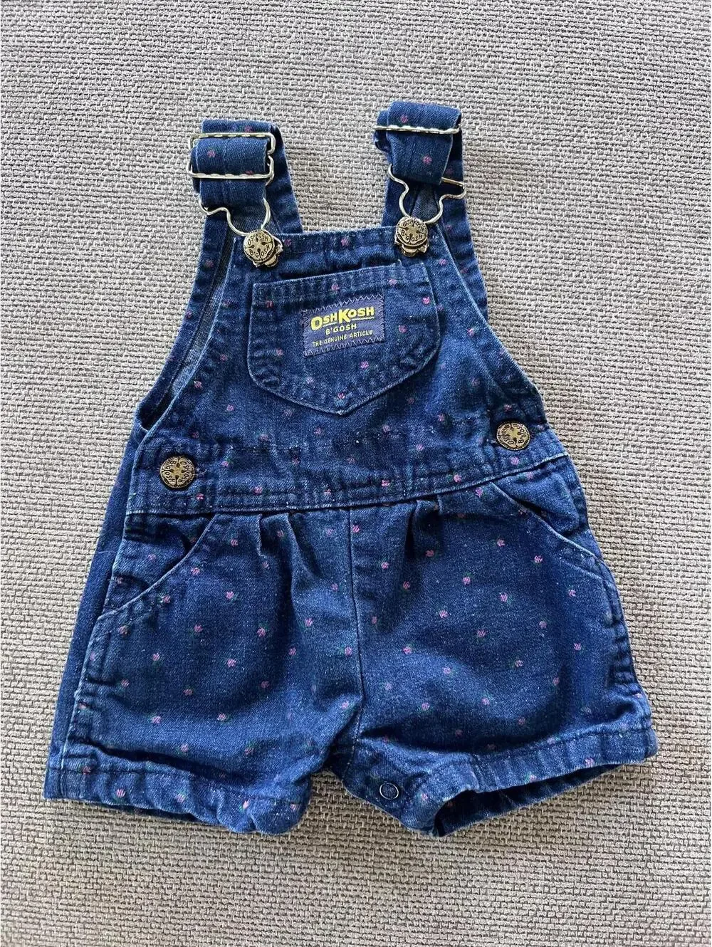 Vintage OshKosh Denim Floral Overalls
